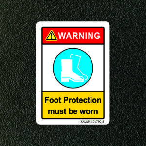 FOOT PROTECTION MUST BE WORN 1017PC-S